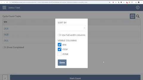 Cycle Counting   WMS Mobile