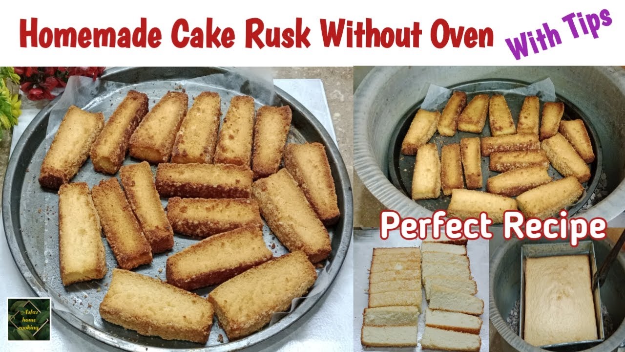 Homemade Cake Rusk Without Oven. Sponge Cake Rusk Recipe With Tips.