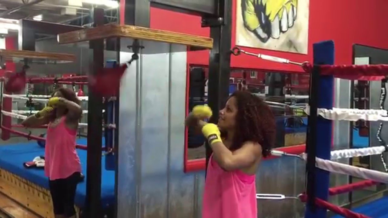 Girls speed bag boxing class YouTube