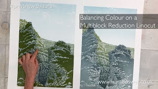 Balancing Colour on a Multiblock Reduction Linocut