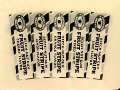 1960's commercials Beech-Nut Fruit Stripe Gum, - YouTube