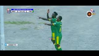 MAGOLI MAWILI YA YANGA DHIDI YA MBEYA  KWANZA (YANGA 2 MBK 0)