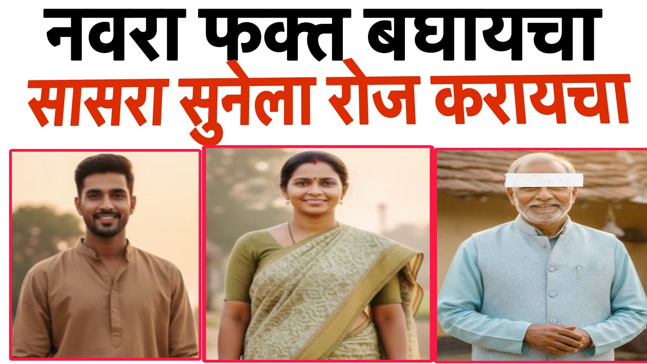 नवरा फक्त पहायचा सासरा सुनेला रोज करायचा @Karnamamarathi 