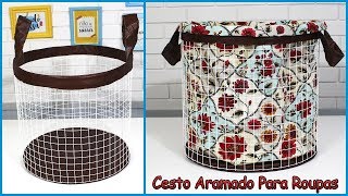 Cesto Aramado Para Organizar Roupas ou Almofadas