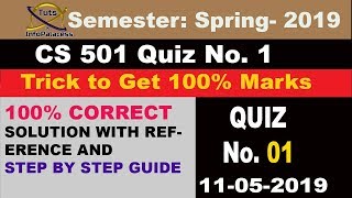 Trick: CS501 Quiz 1 Spring 2019 Get 100% Marks live Activity screenshot 5
