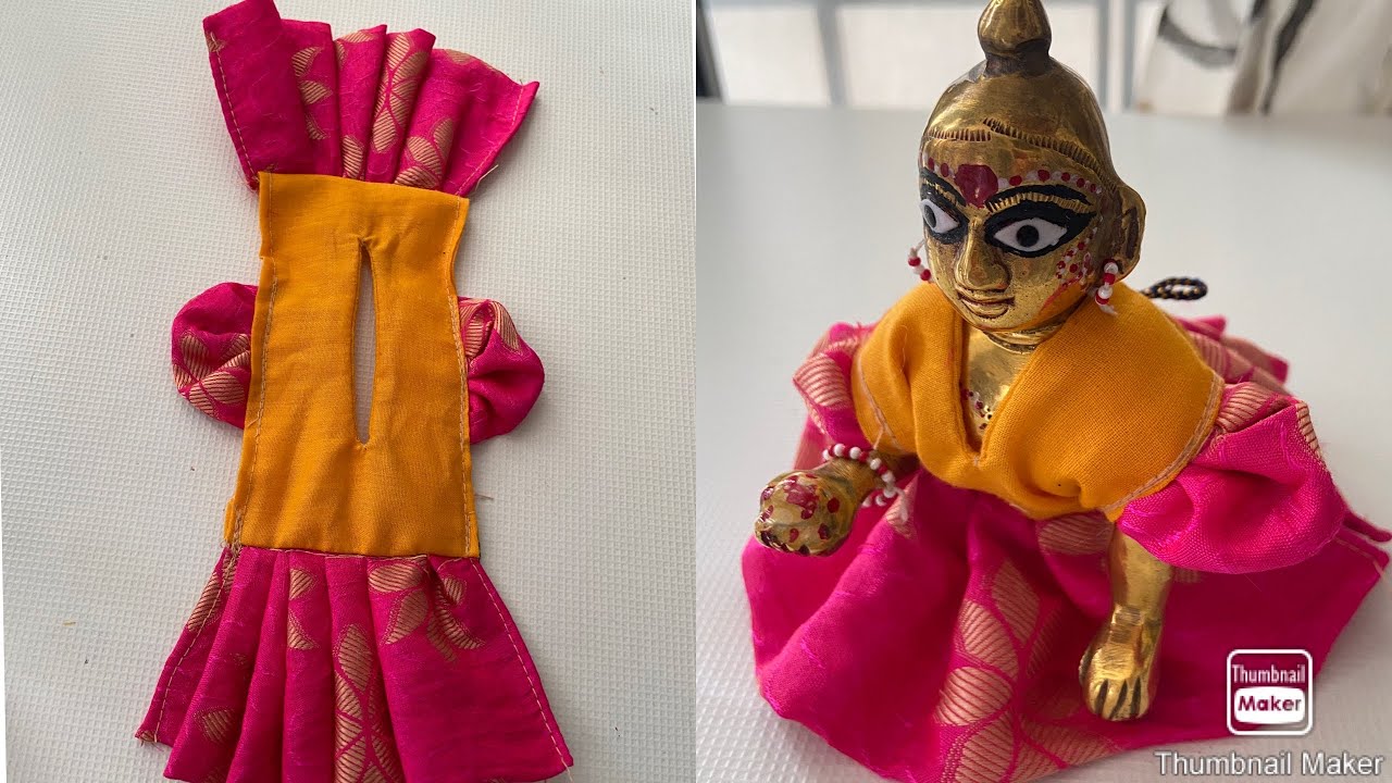 😍(no7and 6)😍How to make laddu gopal new very easy dress 🙏🙏🙏🙏🙏🙏🙏