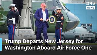 President Trump Leaves Morristown for Washington DC After Weekend in Bedminster AC1N