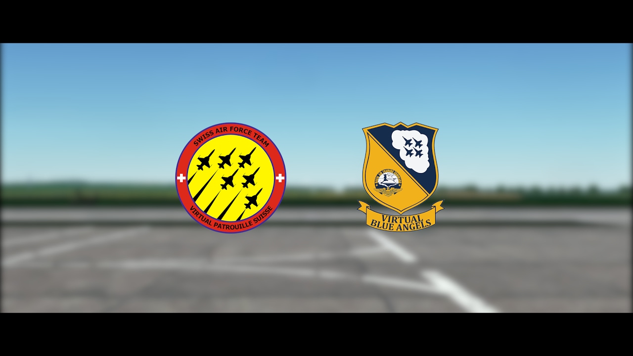 Virtual Patrouille Suisse & Virtual Blue Angels -  Red, White & Blue