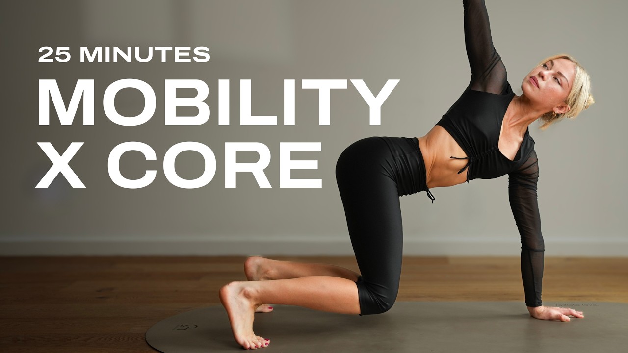 25 Min Mobility & Core Workout at Home | No Equipment, No Repeats, Full Body Flow