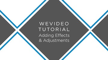 WeVideo: Adding Effects & Adjustments