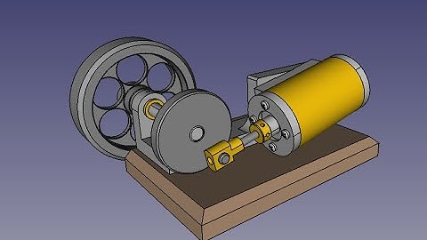 FreeCAD 0.20.1 SIMPLE 1 CYLINDER OSCILLATING STEAM ENGINE