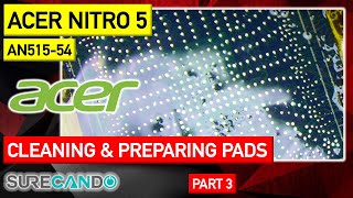 Cleaning & Preparing motherboard pads for BGA Chip PCH Replacement PCH Part 2