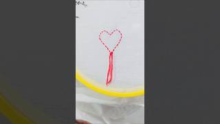 Heart Embroidery design full tutorial #tutorial #embroidery #shorts #fashion