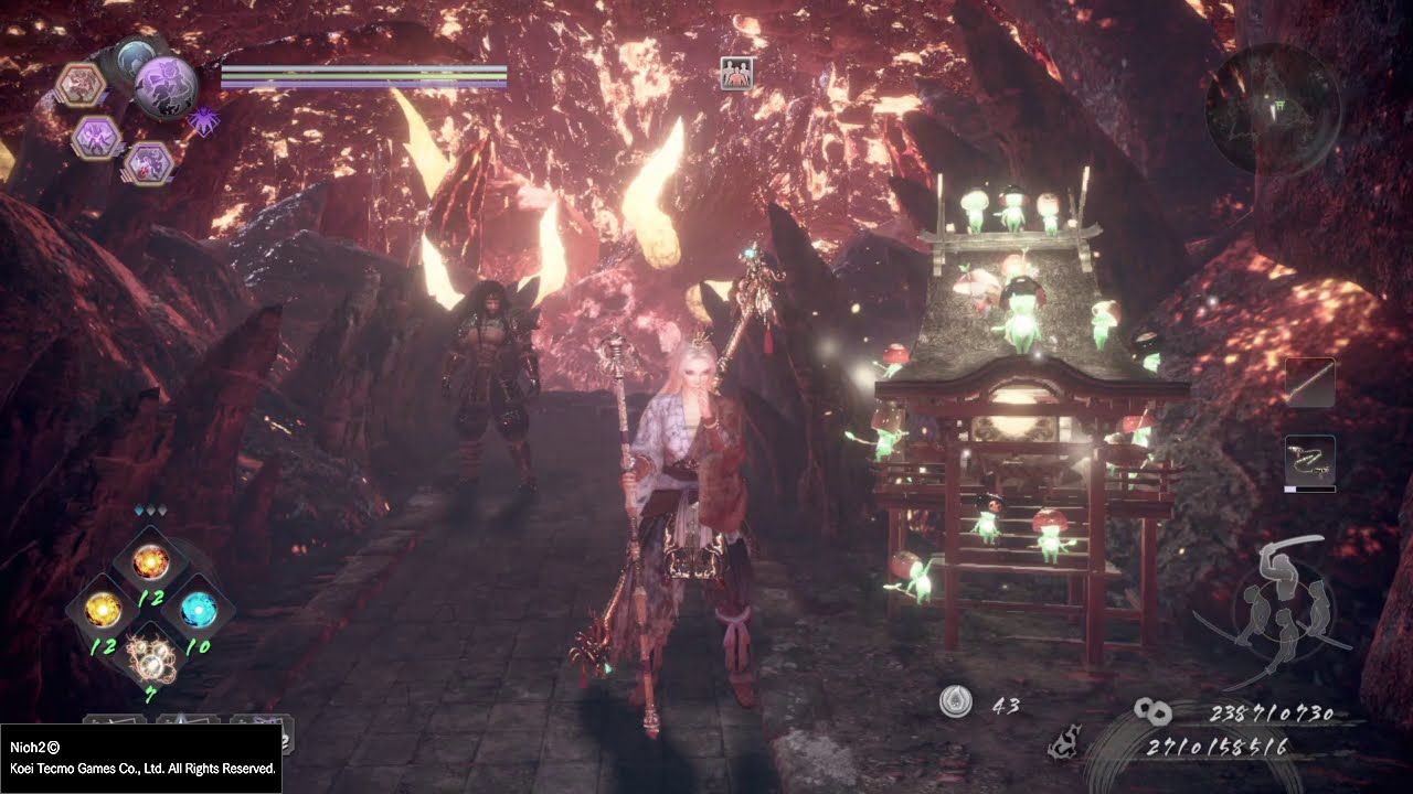 Nioh 2 Farm efetivo de  Graças -  Lista de Chefes dos andares do Submundo e das Graças na descrição.