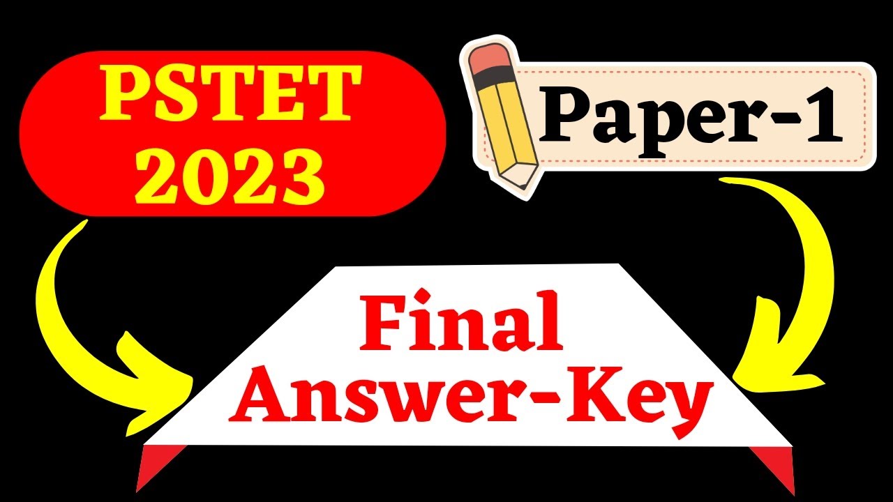 pstet paper 1 final answer key 2023 YouTube