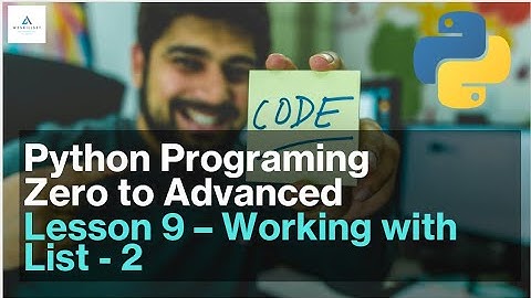 Python Zero to Advanced | Working with Lists in Python part 2  Explained #W3SKILLSET