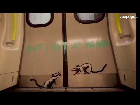 Banksy dibuja en el metro de Londres para impulsar el uso de la mascarilla