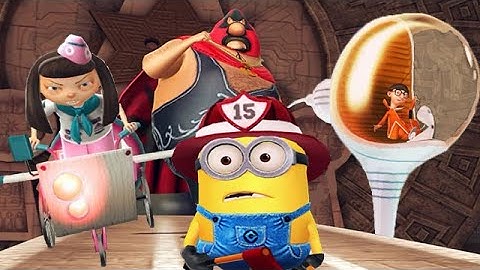 Despicable Me 2: Minion Rush Part Firefighter Minion vs Vector | Meena | Pollo Locos Boss