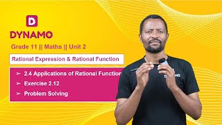 Grade 11 || Math || Unit 2 || Part 15 || Application of Rational Function ,Ex 2.12 & Problem Solving