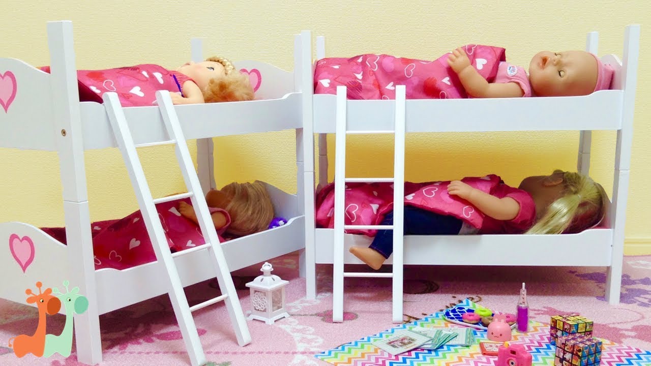 2段ベッド みんなでおとまり ネヌコ ベビーアライブ Baby Doll Bunk Bed Bedroom Playset Nenuco Baby Born Baby Alive Youtube