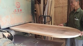 Amazing Hardwood Processing Techniques - Buil A Dining Table Top Oval, Extremely Easy, How To, DIY Thanks for watching, 