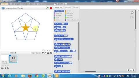 Các bước vẽ hình trong Scratch - Minh hoạ vẽ sao lồng nhau tin học trẻ Phú Mỹ
