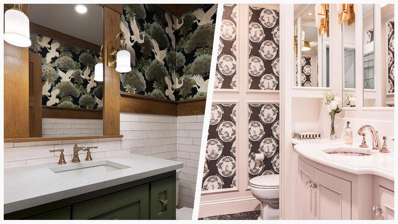 75 Beautiful Black Floor Powder Room With A BuiltIn Vanity Design