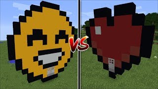 Minecraft HAPPY EMOJI HOUSE VS HEART HOUSE MOD / HOUSE BUILD BATTLE !! Minecraft Minecraft HAPPY EMOJI HOUSE VS HEART HOUSE MOD / HOUSE BUILD BATTLE !! Minecraft