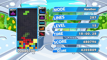 I decided to play Tetris marathon (endless) in Puyo Puyo Tetris, end up with 2 hours gameplay