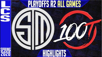 TSM vs 100 Highlights ALL GAMES | LCS Spring 2020 Playoffs Round 2 | Team Solomid vs Hundred Thieves