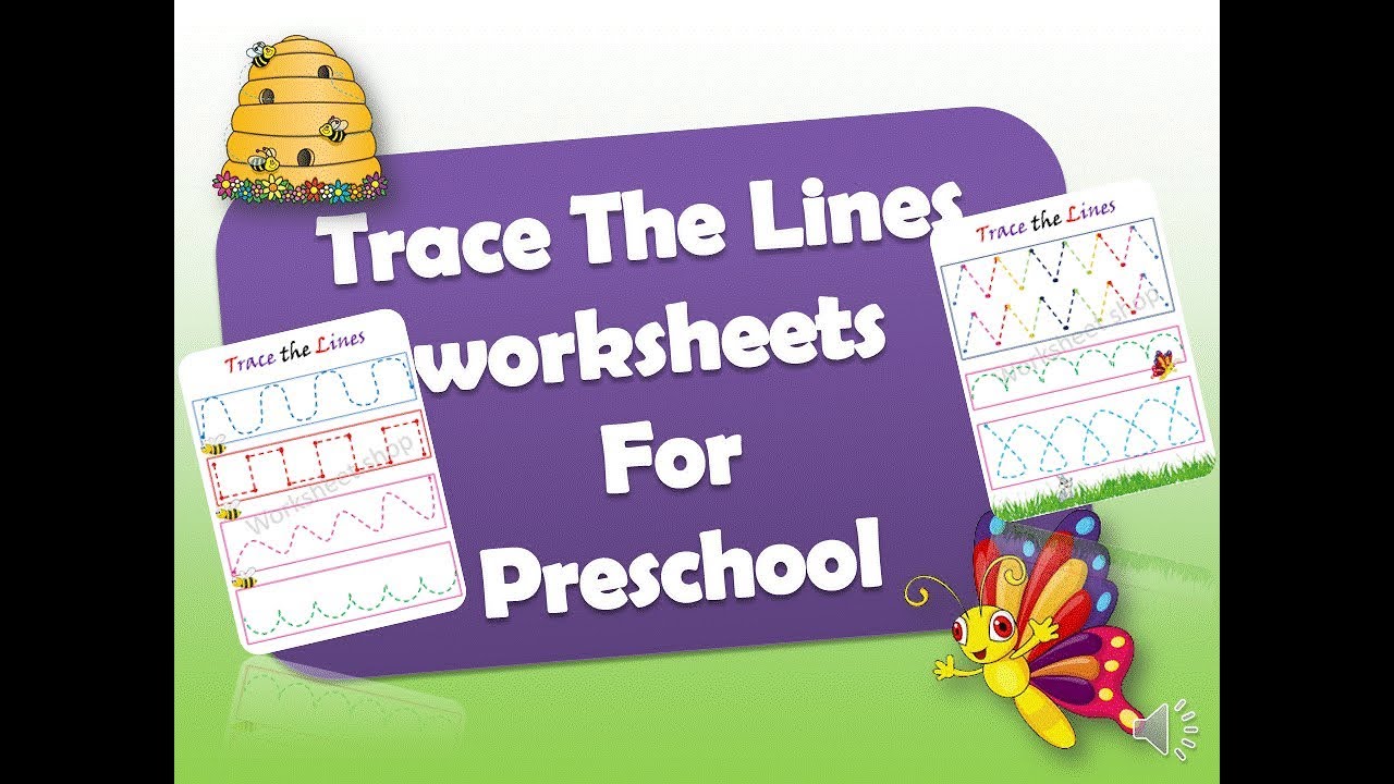 trace the lines practice worksheets for preschoolers free introduction of handwriting preschoolers youtube