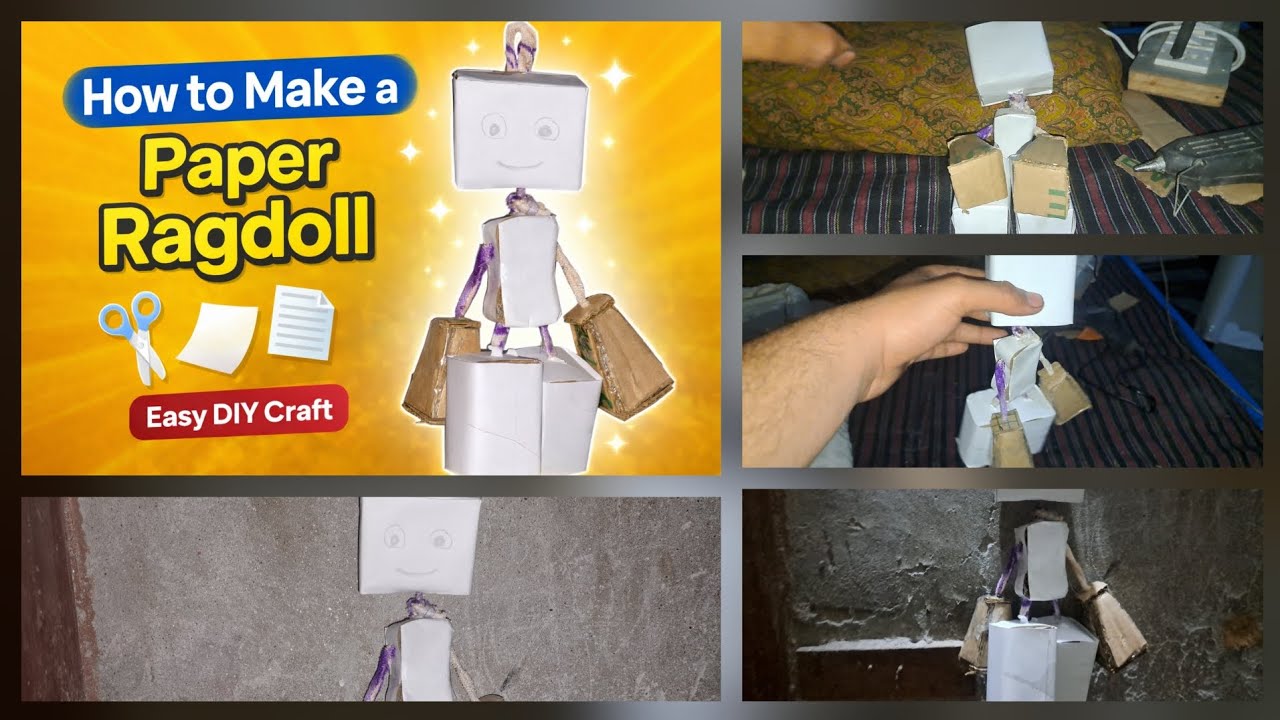 How to Make a Paper Ragdoll | Easy DIY Paper Craft Tutorial - YouTube