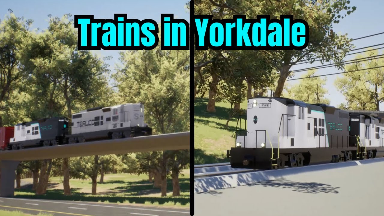 Brick Rigs trains in Yorkdale - YouTube