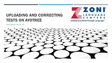 Uploading and correcting tests on Ayotree