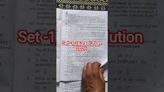 CBSE class 10 maths set 1,2,3 answer key 2026 / class 10 basic maths set 3 solution 2026/ cbse 2026