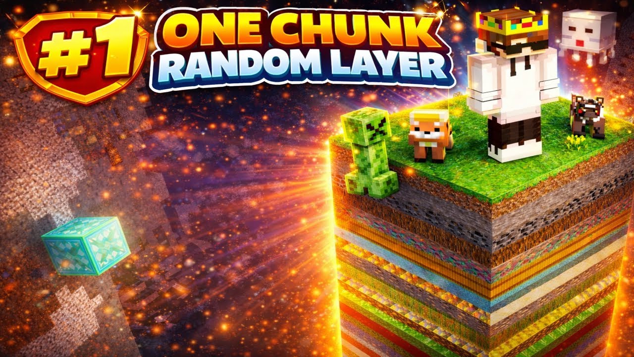 Minecraft But, You Get One Chunk Random Layer 😱🔥
