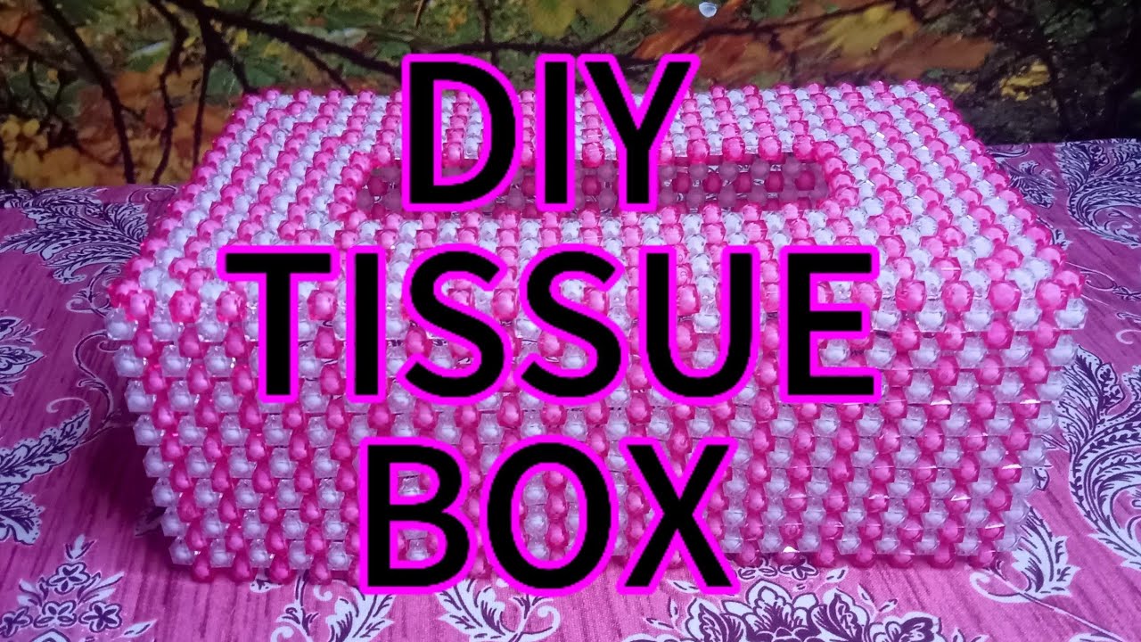 How to make a beaded tissue box cover full tutorial