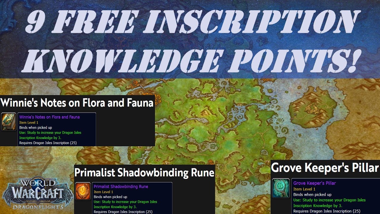 9 Free Inscription Profession Knowledge Points in Emerald Dream - YouTube