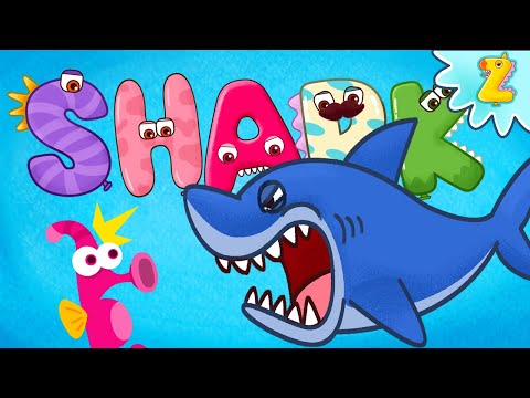 Octopus Whale Shark : What animals live under the sea? Fun phonics & Spell words chant for kids