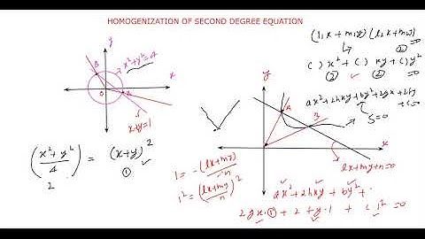HOMOGENIZATION OF SECOND DEGREE CURVE WITH APPLICATIONS