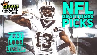 Week 10 NFL Draftkings Picks \/ First Look Lineup