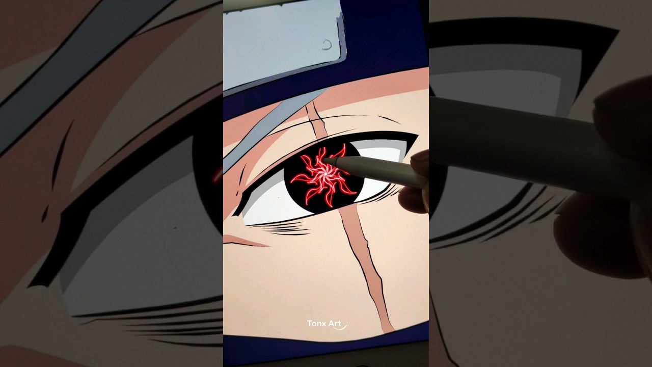 Draw Kakashi's sharingan 