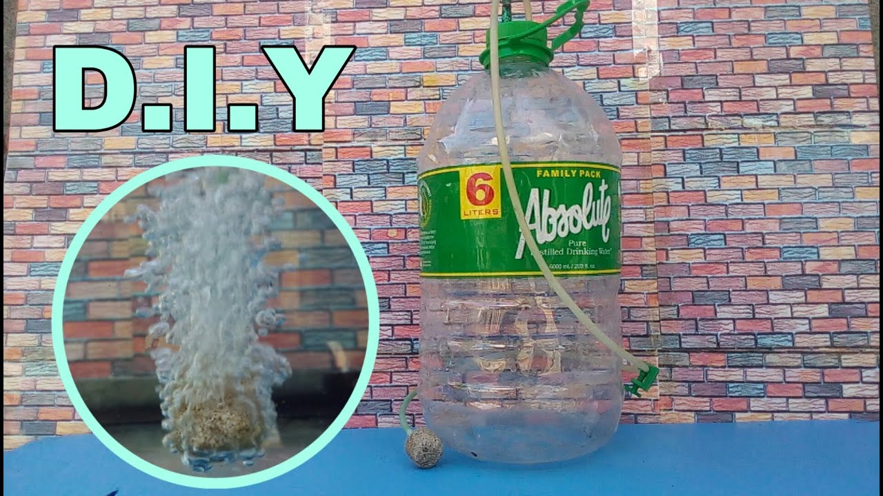 DIY Air Pump for Fish Tank with Plastic Bottle Do not use