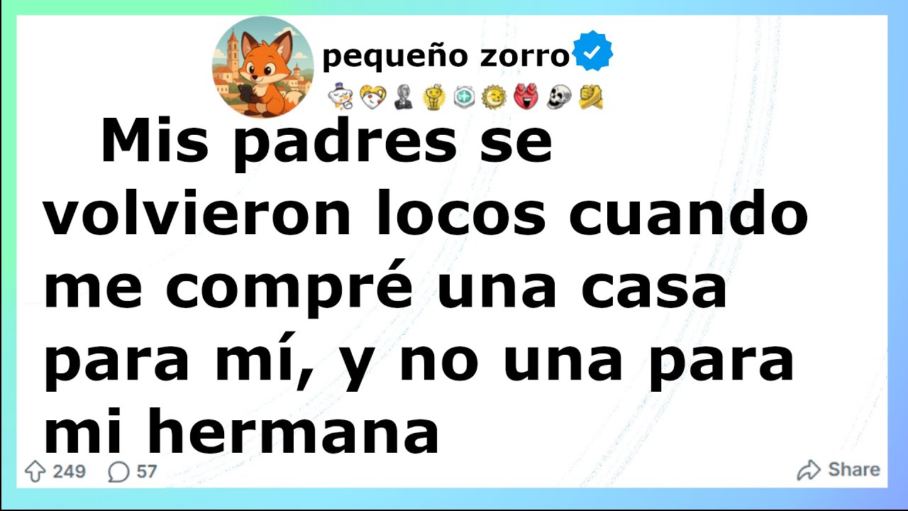 Mis padres se volvieron locos cuando compré una casa para mí y no para mí hermana.....