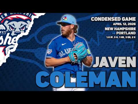 Javen Coleman vs Portland | 1.0 IP, 3 H, 1 HR, 3 ER, 2 K | Apr 12 2026