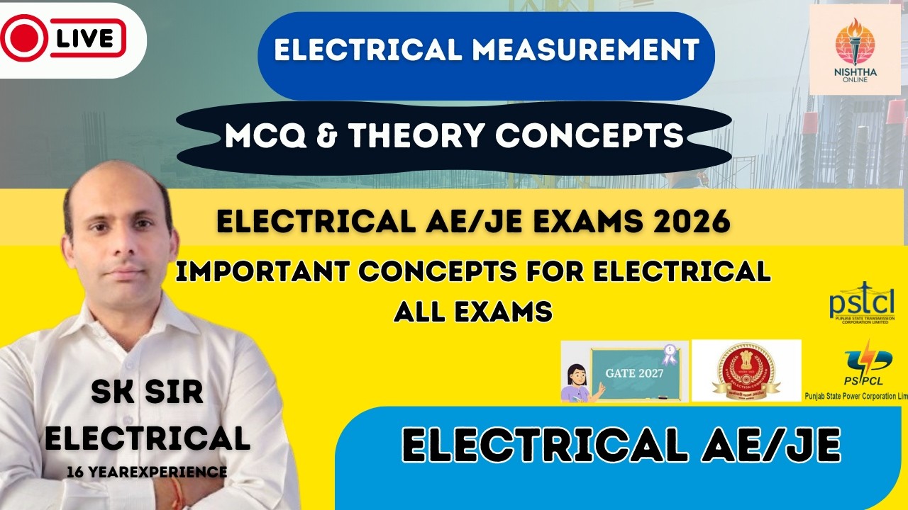 Electrical Engineering DAY 01 Session 🔥 | SSC JE 2026 | AE/JE | PSPCL ...
