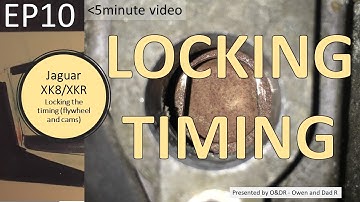 Locking the timing (cams and flywheel) EP10 Jaguar XK8 / XKR (X100)