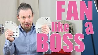 Fanning cards like a pro magician! | the ONE HANDED FAN card flourish magic trick TUTORIAL