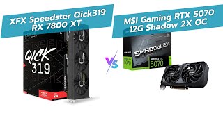 XFX Speedster QICK319 RX 7800 XT CORE vs MSI RTX 5070 12G Shadow OC – GPU Showdown 💥