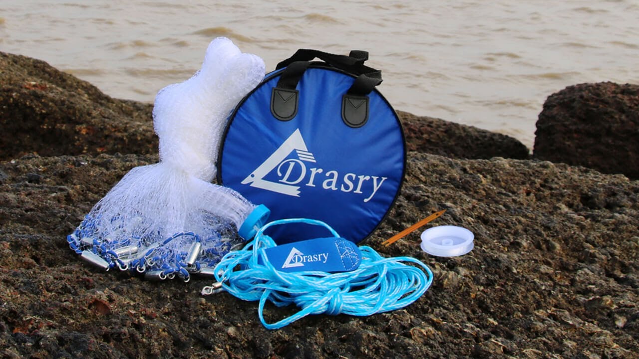 Drasry Saltwater Fishing Cast Net with Aluminum Ring Dominican Republic